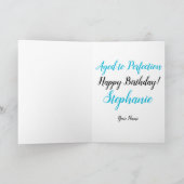 Eleganter Ocean Blue 30 und Koketter Geburtstag Karte (Innenseite)