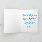 Eleganter Ocean Blue 80 und Phantastischer Geburts Karte (Innenseite)