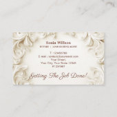 Eleganter öffentlicher Agent für Notare Visitenkarte (Rückseite)