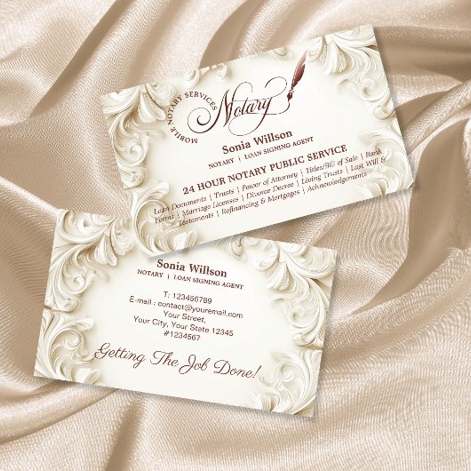 Eleganter öffentlicher Agent für Notare Visitenkarte