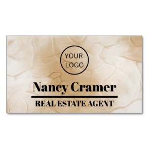 Eleganter Office Door Marble Gold Real Anwesen Age Magnetische Visitenkarte