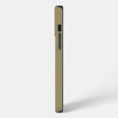 Eleganter Olive Green personalisierter Name iPhone Hülle (Linke Seite)