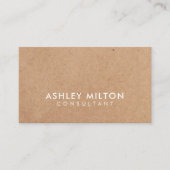 Eleganter Olive Green PRINTED Kraft Consultant Visitenkarte (Vorderseite)