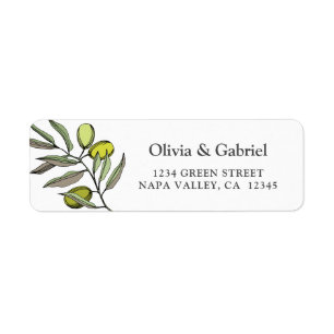 Eleganter Olivenbaum. Botanische einfache Hochzeit