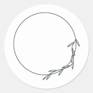 Eleganter Olivenbaum Runder Aufkleber