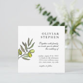 Eleganter Olivenbaum. Traditionelle klassische Hoc Einladung (Stehend Vorderseite)