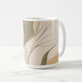 Eleganter Olivenzweig-Abstrakt Kaffeetasse (VorderseiteRechts)