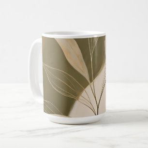Eleganter Olivenzweig-Abstrakt Kaffeetasse