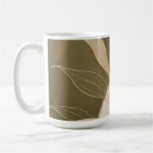 Eleganter Olivenzweig-Abstrakt Kaffeetasse (Links)