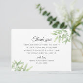 Eleganter Olivenzweig. Einfache Hochzeit Vielen Da Einladung (Stehend Vorderseite)