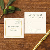 eleganter Olivenzweig Empfehlungskarte
