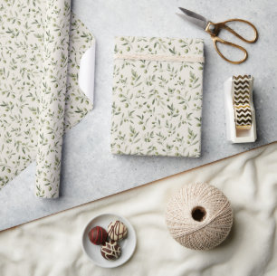 Eleganter Olivenzweig-Grün-Geschenk Geschenkpapier