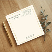 eleganter Olivenzweig Notizblock