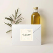 eleganter Olivenzweig Quadratischer Aufkleber