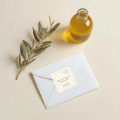 eleganter Olivenzweig Quadratischer Aufkleber