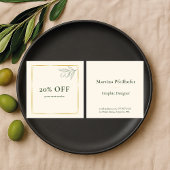 eleganter Olivenzweig Rabattkarte