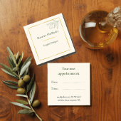 eleganter Olivenzweig Terminkarte