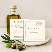 eleganter Olivenzweig Treuekarte