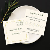 eleganter Olivenzweig Treuekarte