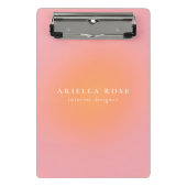 Eleganter Ombre Blush Pink - Innenarchitekt Mini Klemmbrett (Vorderseite)