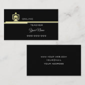 Eleganter Online-Lehrer Visitenkarte (Vorne/Hinten)