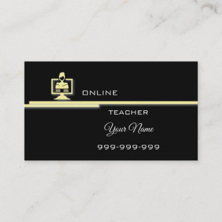 Eleganter Online-Lehrer Visitenkarte