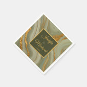 Eleganter Onyxstein mit Gold Serviette (Ecke)