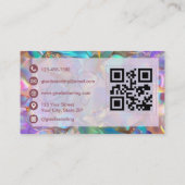 Eleganter Opal-Edelstein moderner QR-Code Visitenkarte (Rückseite)