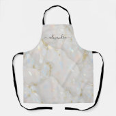 Eleganter Opal Gemstone Marmor Iridescent Schürze (Vorderseite)