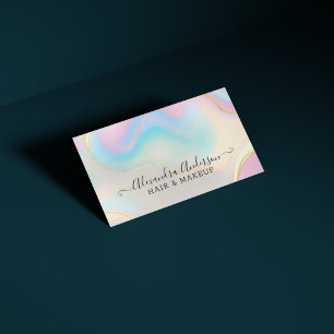 Eleganter Opal Gold Details Regenbogen Visitenkarte