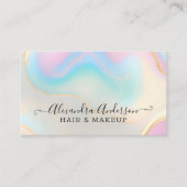Eleganter Opal Gold Details Regenbogen Visitenkarte (Vorderseite)