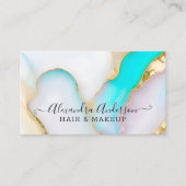 Eleganter Opal Gold Glitzer Visitenkarte (Vorderseite)