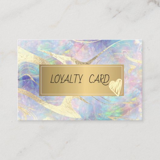 Eleganter Opal-Gold-Rahmen Treuekarte (Vorderseite)