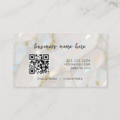 Eleganter Opalstein benutzerdefinierter QR-Code ei Visitenkarte (Rückseite)