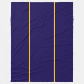 Eleganter optionaler Text Golden Orange Navy Strei Fleecedecke (Vorderseite)