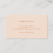 Eleganter Orange-beruflich Visitenkarte (Rückseite)