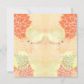 Eleganter Orange Fall Floral Erntedank Einladung (Rückseite)