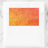 Eleganter Orange Glitzer Rechteckiger Aufkleber (Tasche)