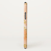 Eleganter Orange Marble Monogram Imitate Gold Glit Case-Mate iPhone Hülle (Hinten/Rechts)