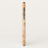 Eleganter Orange Marble Monogram Imitate Gold Glit Case-Mate iPhone Hülle (Hinten/Links)