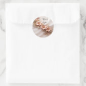 Eleganter Orange Peach Floral Sticker (Tasche)