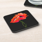 Eleganter Orange Poppies Untersetzer (Linke Seite)