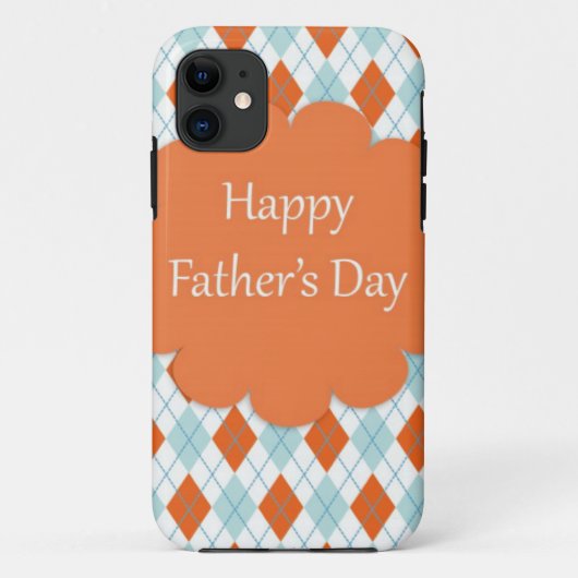 Eleganter Orange Raute Muster Vater Case-Mate iPhone Hülle (Rückseite)