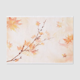 Eleganter Orangefarbener Ahorn Blätter Herbst Herb Seidenpapier