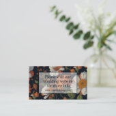 Eleganter orangefarbener Blumencode QR-Blume Begleitkarte (Stehend Vorderseite)