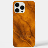 Eleganter orangefarbener Marmor mit individuellem Case-Mate iPhone Hülle (Rückseite)