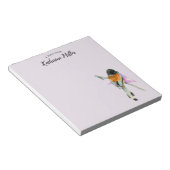 Eleganter Orangen- und Schwarzwasser-Bird Notizblock (angewinkelt)