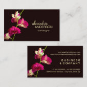 Eleganter Orchid Designer Visitenkarte (Vorne/Hinten)
