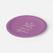 Eleganter Orchid Einfache fette Lila Blume mit Nam Pappteller (Schrägansicht)