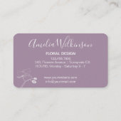 Eleganter orchid schwarz-weiß blühender delikater visitenkarte (Rückseite)